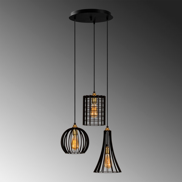 Opviq Lustre Noir: Industrial Elegance Chandelier | Opviq