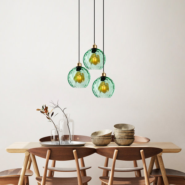 Opviq Lustre Verdea: Adjustable Green Elegance Chandelier | Opviq