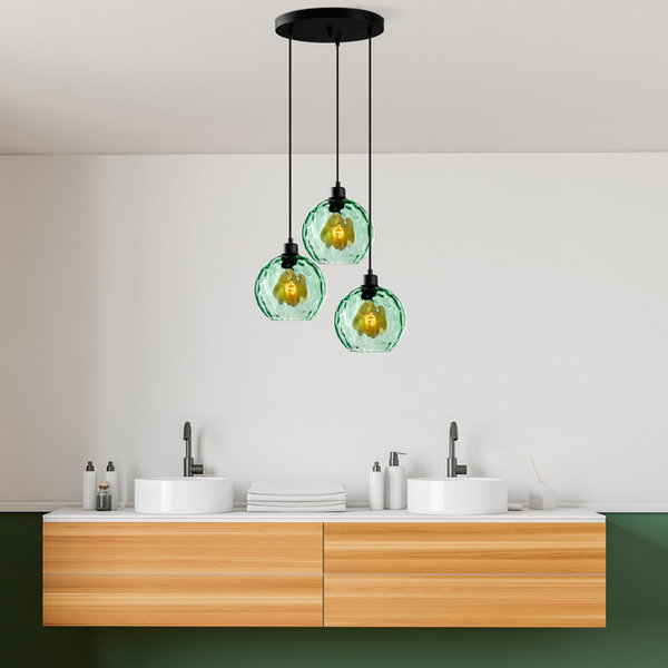 Opviq Lustre Verdea: Adjustable Green Elegance Chandelier | Opviq