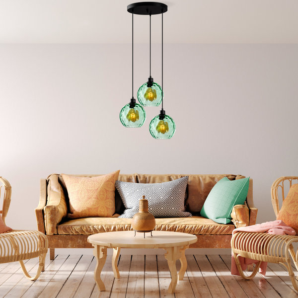 Opviq Lustre Verdea: Adjustable Green Elegance Chandelier | Opviq