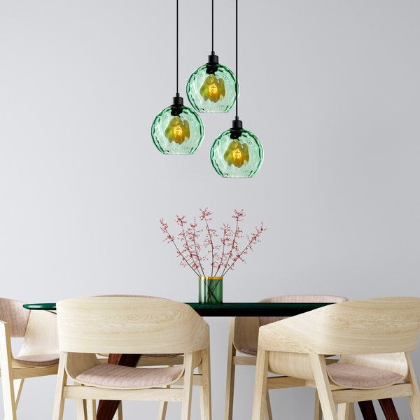 Opviq Lustre Verdea: Adjustable Green Elegance Chandelier | Opviq