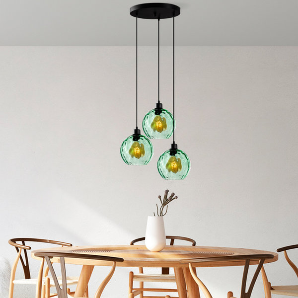 opviq Lustre Verdea: Adjustable Green Elegance Chandelier | Opviq