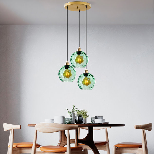 opviq Lustre Verdea: Adjustable Green Elegance Chandelier | Opviq