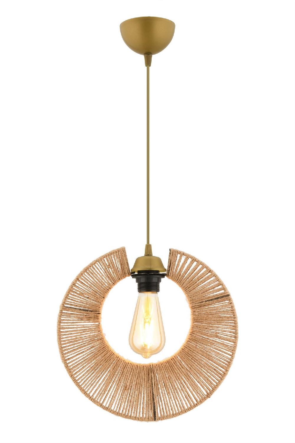Opviq LustreJute Elegance Chandelier 30cm Brown Charm | Opviq