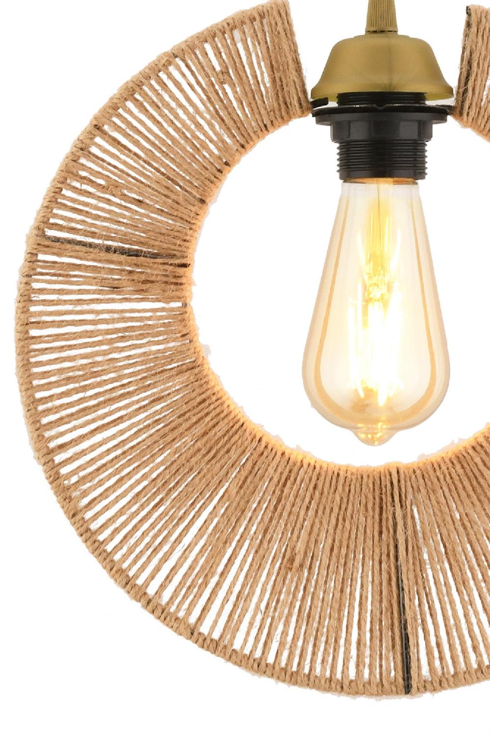 Opviq LustreJute Elegance Chandelier 30cm Brown Charm | Opviq