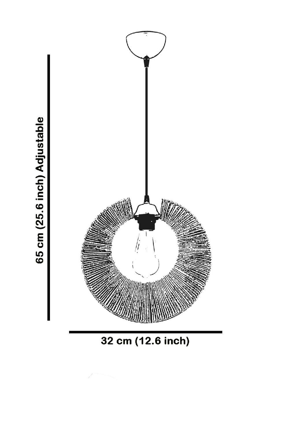 Opviq LustreJute Elegance Chandelier 30cm Brown Charm | Opviq