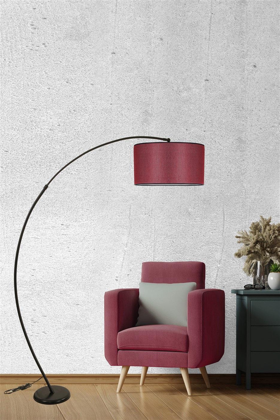 opviq LustreLux Adjustable Claret Red Floor Lamp | Opviq