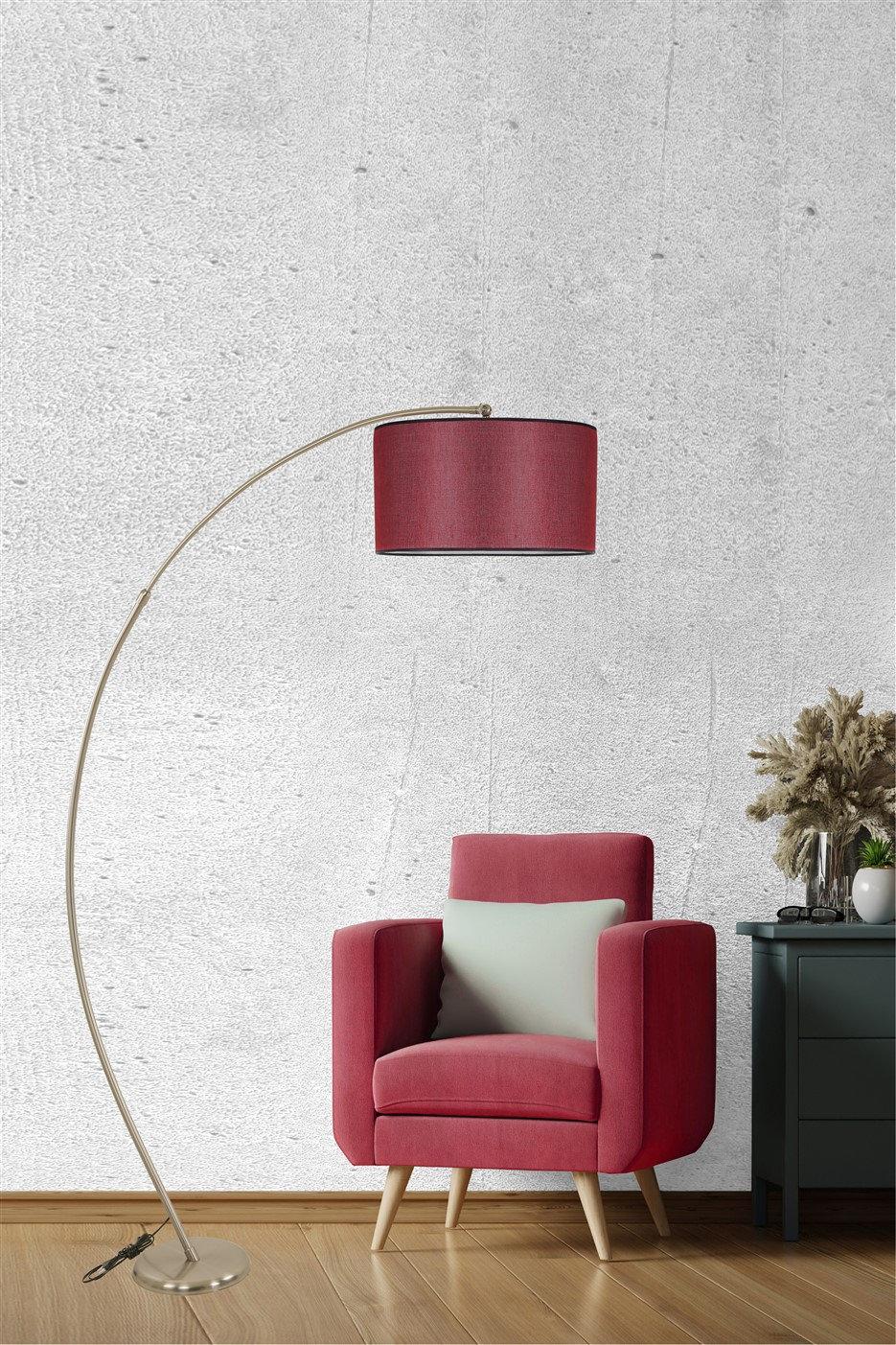 opviq LustreLux Adjustable Claret Red Floor Lamp | Opviq