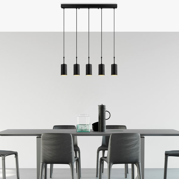 Opviq LustreNova: Black Industrial Elegance Chandelier | Opviq