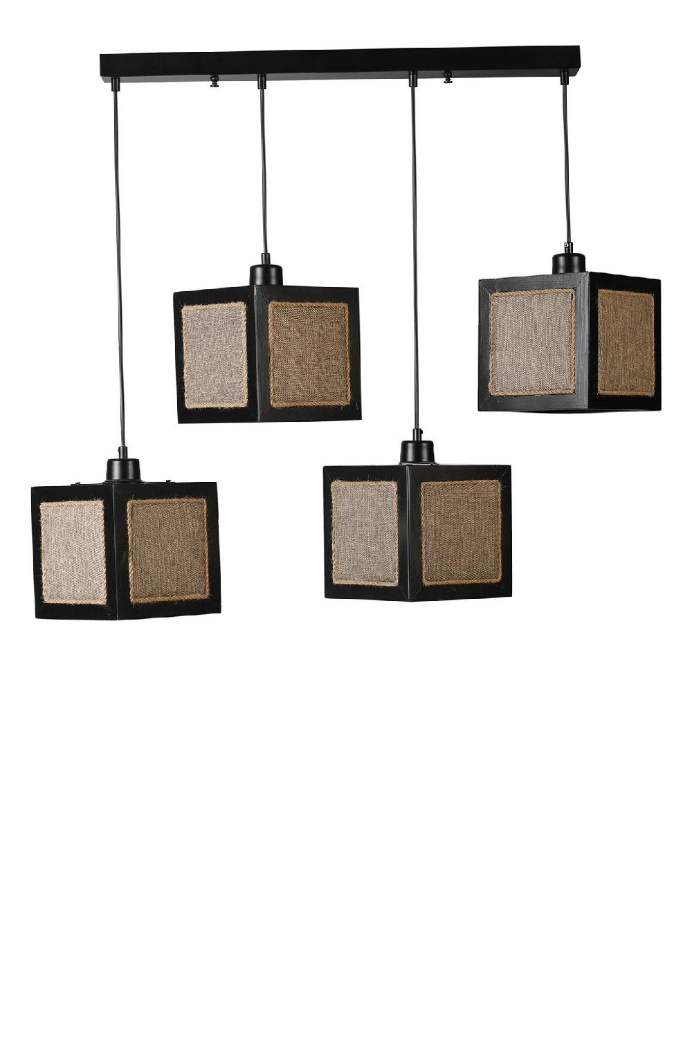 Opviq LustreVibe FirChanté: Rattan Elegance Chandelier | Opviq