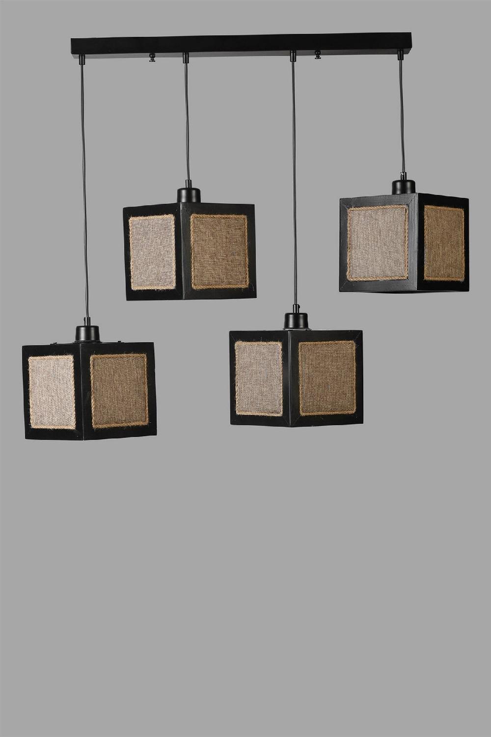 Opviq LustreVibe FirChanté: Rattan Elegance Chandelier | Opviq