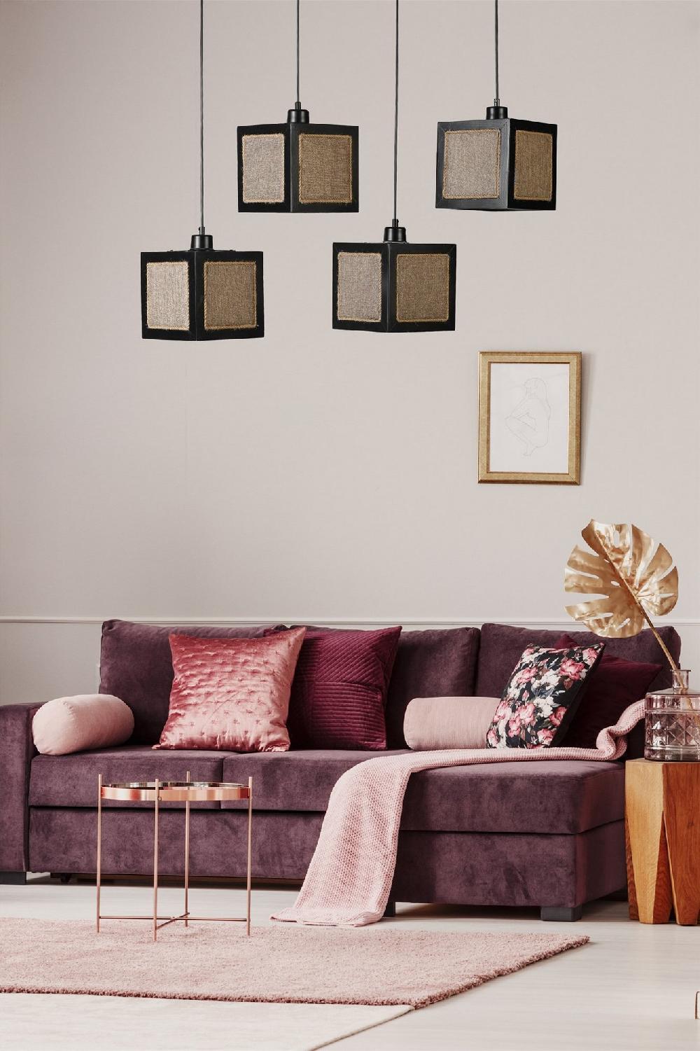 opviq LustreVibe FirChanté: Rattan Elegance Chandelier | Opviq