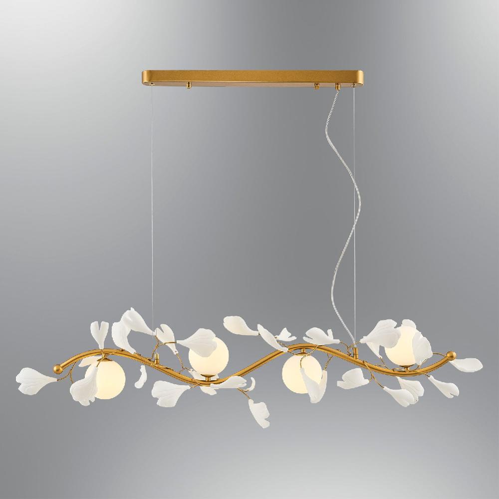 opviq LustreVibe OpalGlow Chandelier 115X32 Elegance | Opviq