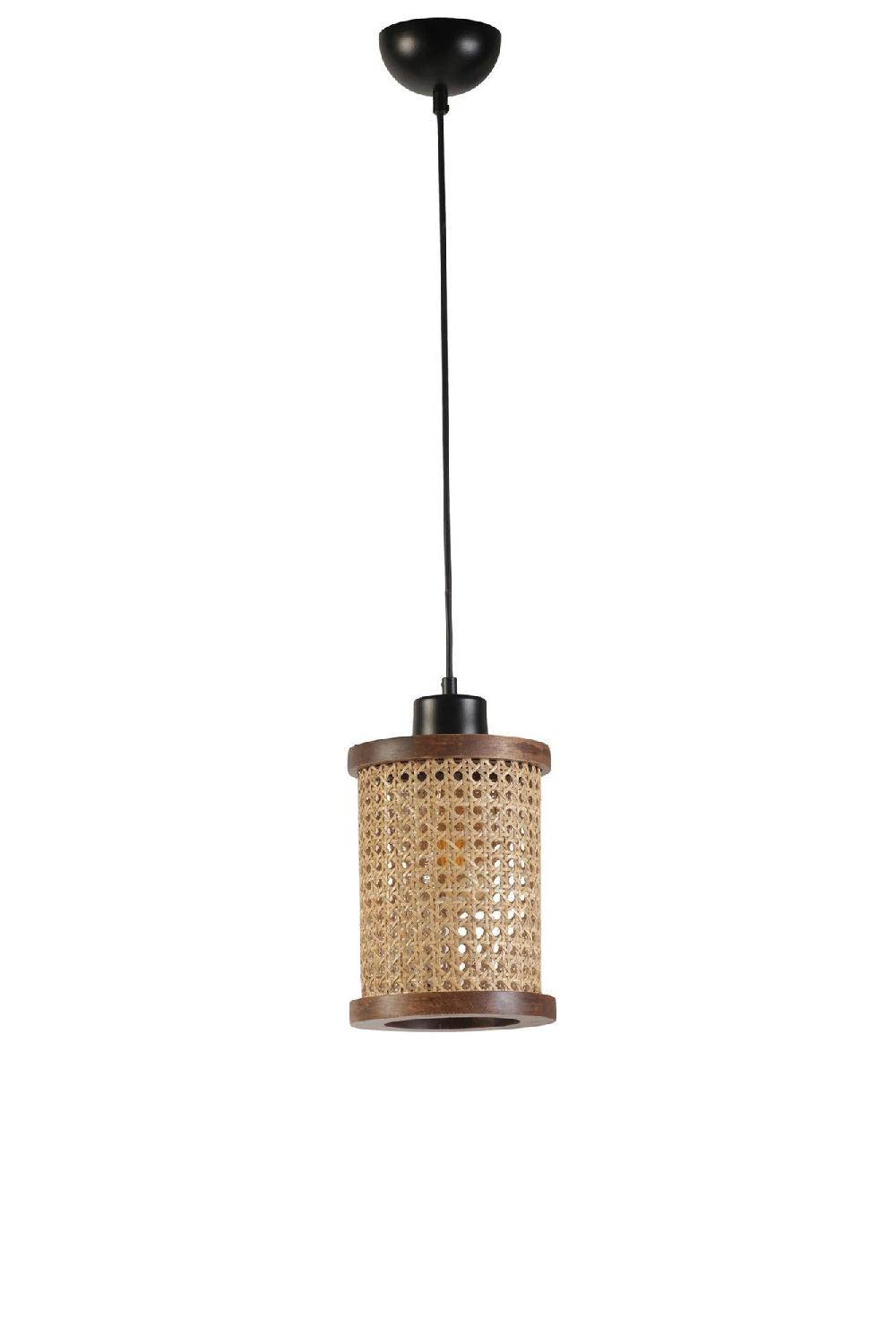 opviq LustreWood RattanGlow Chandelier 70cm Elegance | Opviq