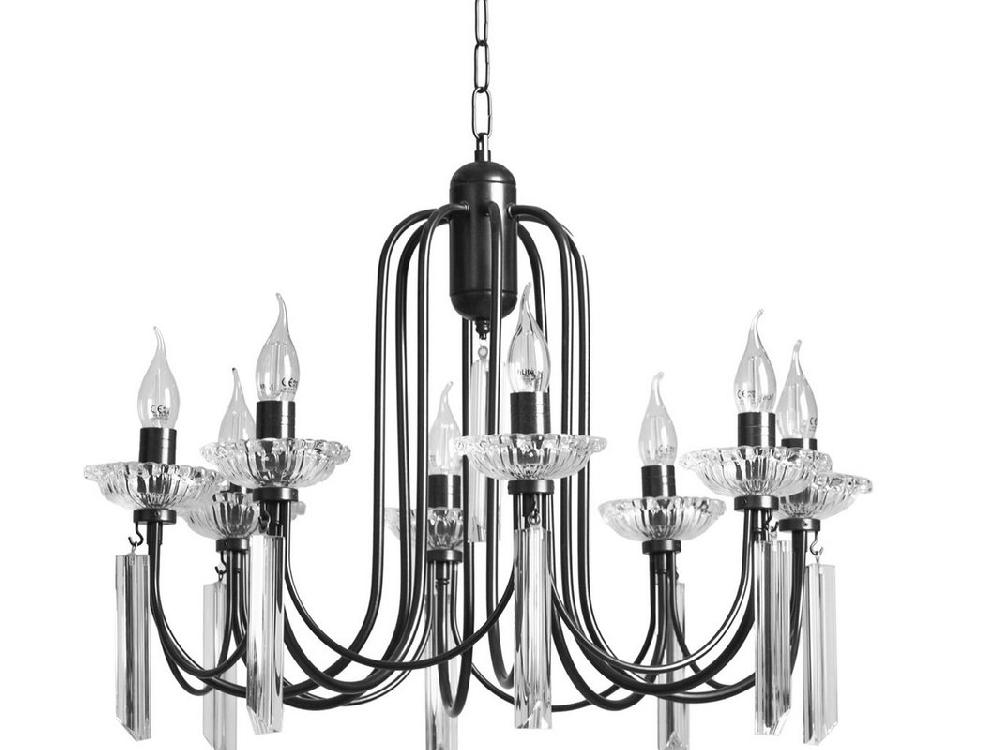 Opviq LuxeCrest Crystal Black Chandelier Elegance | Opviq