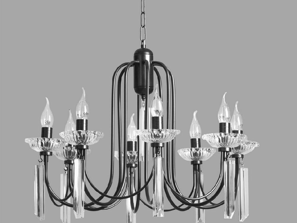 Opviq LuxeCrest Crystal Black Chandelier Elegance | Opviq