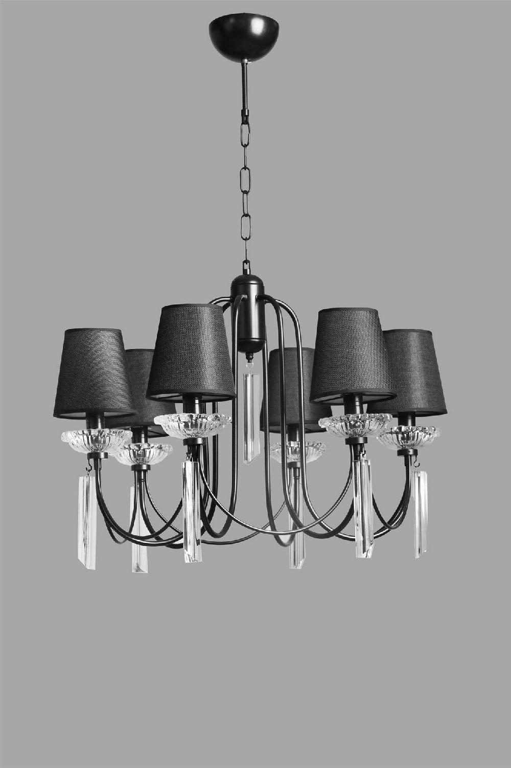 Opviq LuxeCrest Crystal Black Chandelier Elegance | Opviq