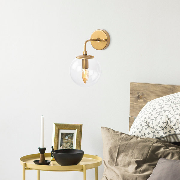Opviq LuxeGlo Metal Wall Lamp - GlamScandi Chic | Opviq