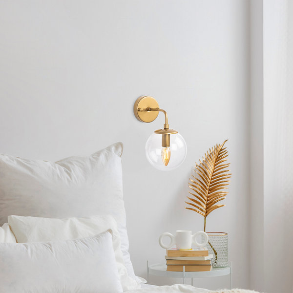 opviq LuxeGlo Metal Wall Lamp - GlamScandi Chic | Opviq