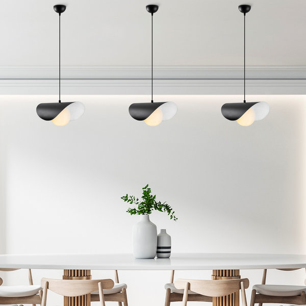 Opviq LuxeLume Industrial Chandelier: Noir & Blanc Elegance | Opviq