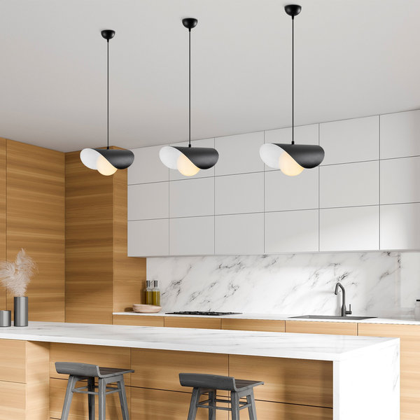 Opviq LuxeLume Industrial Chandelier: Noir & Blanc Elegance | Opviq