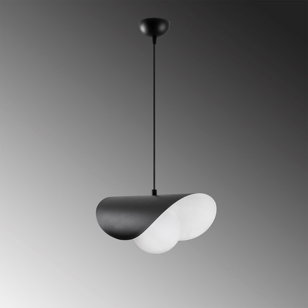 Opviq LuxeLume Industrial Chandelier: Noir & Blanc Elegance | Opviq
