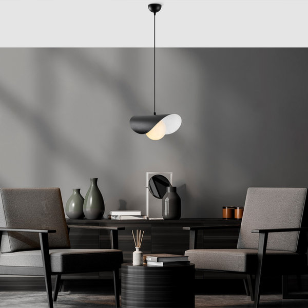 opviq LuxeLume Industrial Chandelier: Noir & Blanc Elegance | Opviq