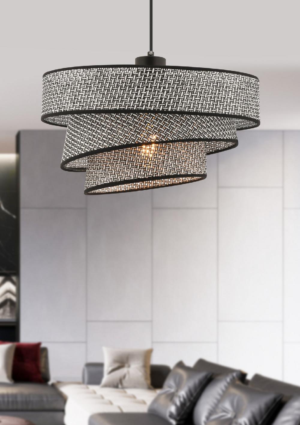 opviq LuxeLuminate Grey & Black Chandelier Elegance | Opviq