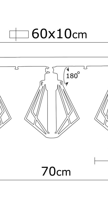 Opviq LuxeMetra Noir Chandelier 70cm - Modern Elegance | Opviq