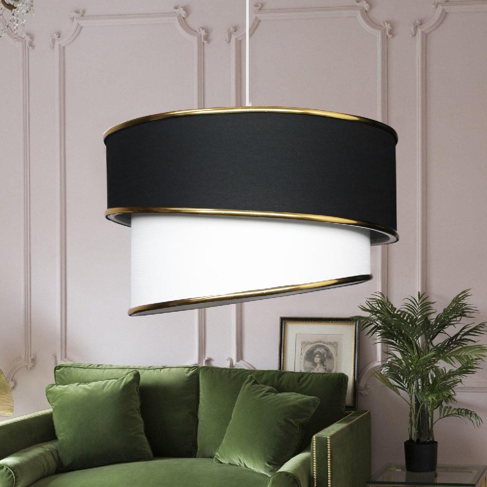 opviq LuxeNoir Fabric Chandelier Elegance 30cm | Opviq