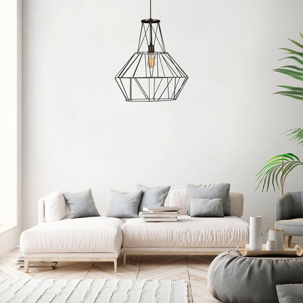opviq LuxeNoir Industrial Chandelier - Black Elegance | Opviq
