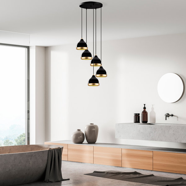 Opviq LuxeNox Adjustable Black Chandelier Elegance | Opviq