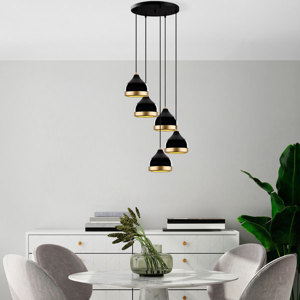 Opviq LuxeNox Adjustable Black Chandelier Elegance | Opviq