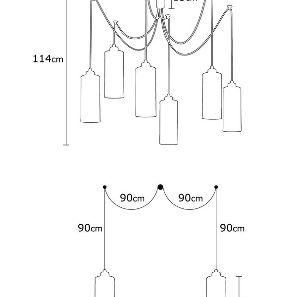 Opviq LuxeNox Black & Bronze Chandelier Elegance | Opviq