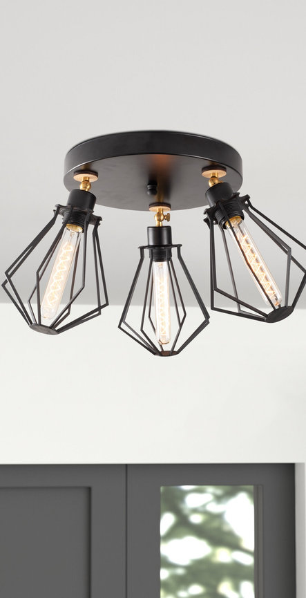opviq LuxeNox Industrial Chandelier: Noir Elegance 56cm | Opviq