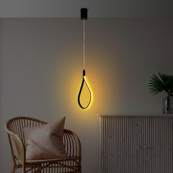 Opviq LuxeNox LED Chandelier: Black Elegance Glow | Opviq