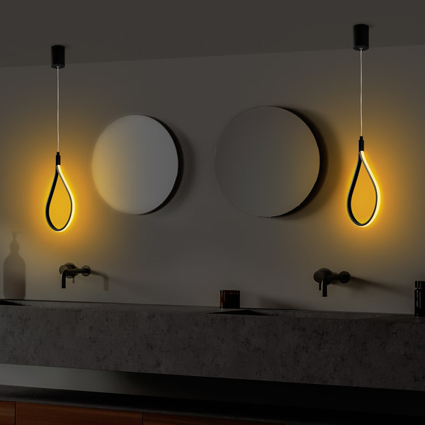 Opviq LuxeNox LED Chandelier: Black Elegance Glow | Opviq