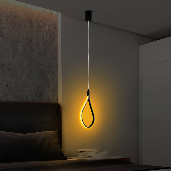 opviq LuxeNox LED Chandelier: Black Elegance Glow | Opviq