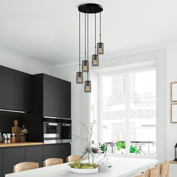 Opviq LuxeVibe Industrial Chandelier - Noir Elegance | Opviq