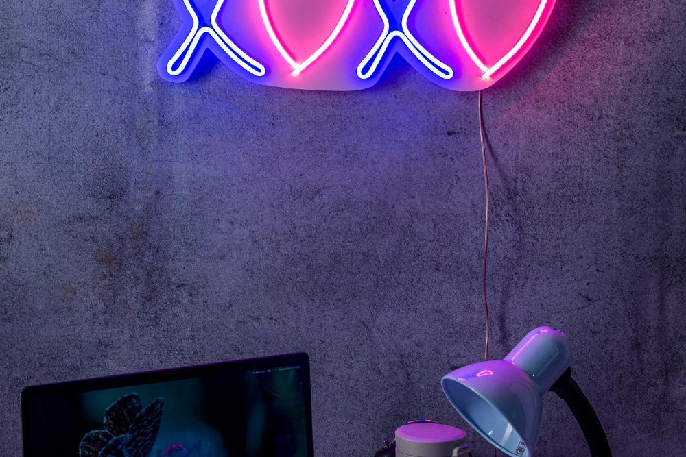 opviq NeonGlow FlexiStrips: Aqua-Pink Radiance | Opviq