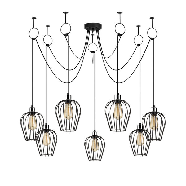 Opviq Nostalgia Noir Chandelier 160: Industrial Elegance | Opviq