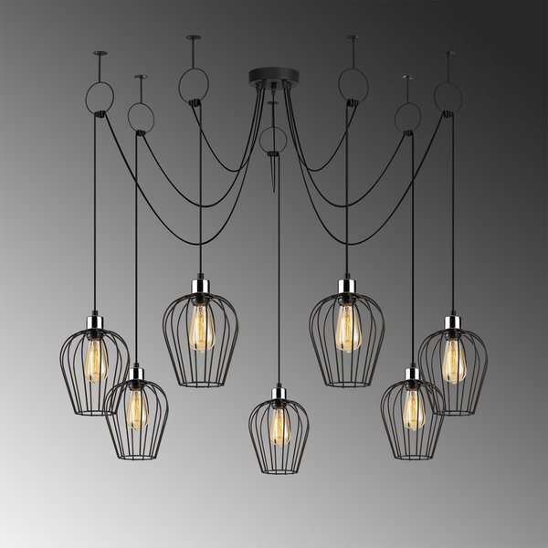 Opviq Nostalgia Noir Chandelier 160: Industrial Elegance | Opviq