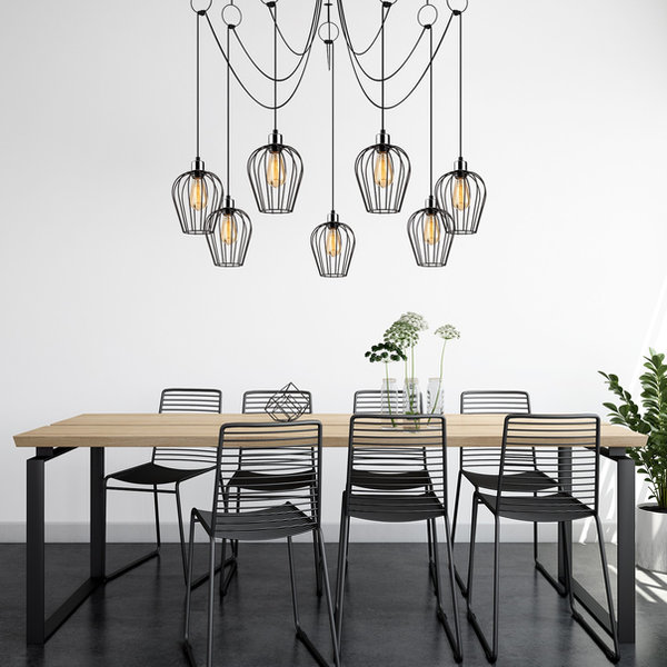 opviq Nostalgia Noir Chandelier 160: Industrial Elegance | Opviq