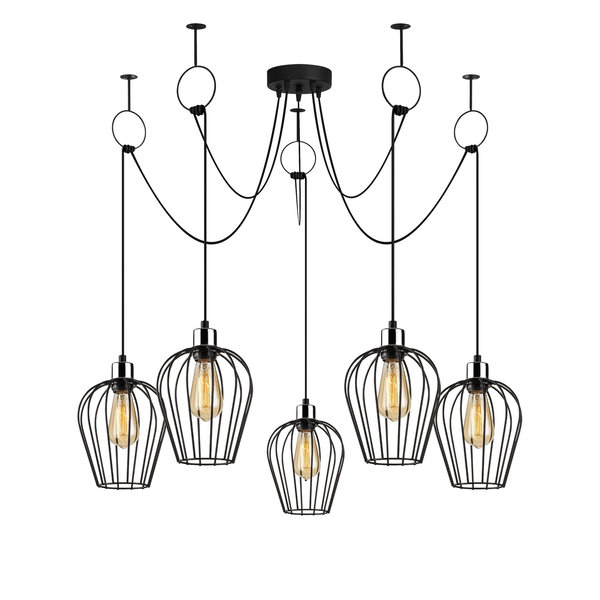 Opviq Nostalgic Noir Industrial Chandelier 120X130 | Opviq