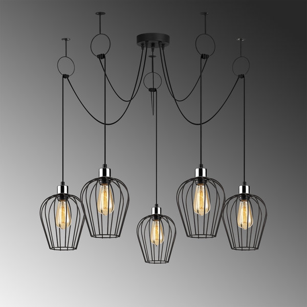 Opviq Nostalgic Noir Industrial Chandelier 120X130 | Opviq