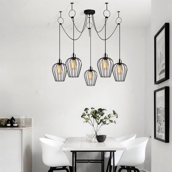 opviq Nostalgic Noir Industrial Chandelier 120X130 | Opviq