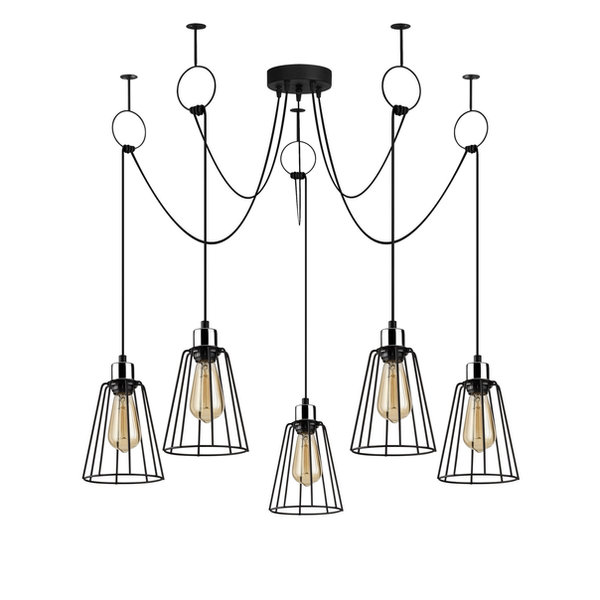 Opviq Nostalgic Noir: The Industrial Chandelier | Opviq