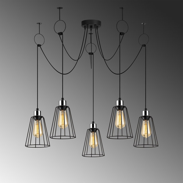 Opviq Nostalgic Noir: The Industrial Chandelier | Opviq