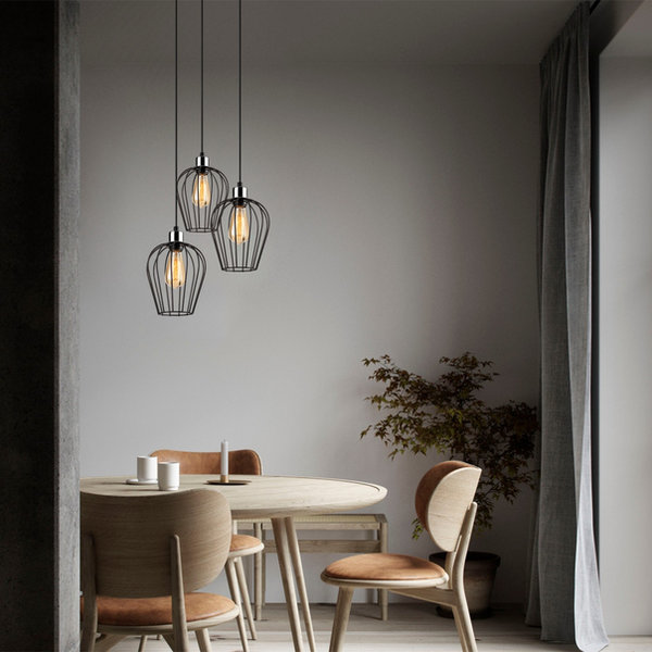 opviq Nostalglo Black Chandelier: Industrial Elegance | Opviq