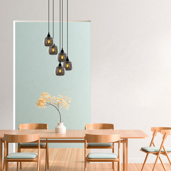 opviq Nostalglo Fume Chandelier: Scandinavian Elegance | Opviq